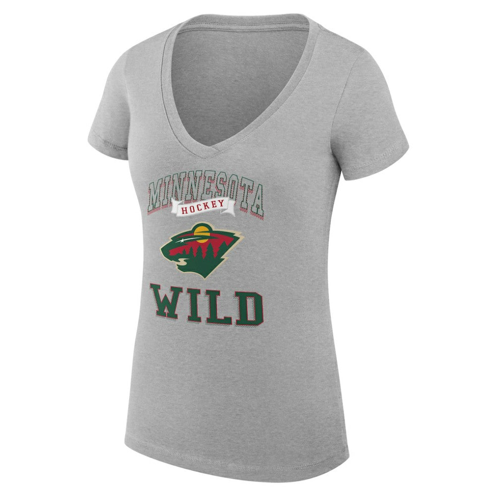 Minnesota Wild G-III 4Her by Carl Banks Women's Super-Slim Fit Lightweight Team Logo Graphic V-Neck T-Shirt -  NHL T-shirts