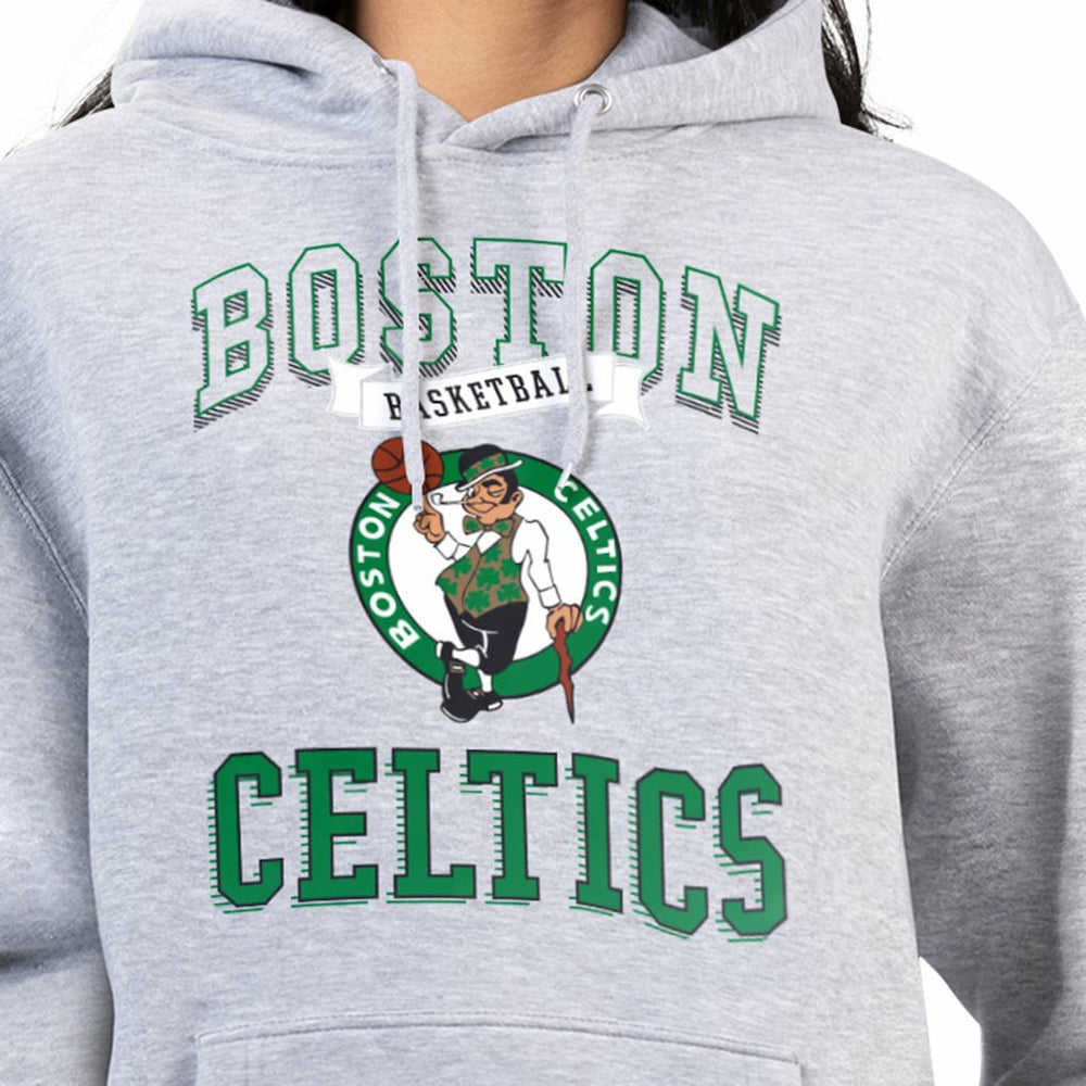 Heather Gray Boston Celtics G-III 4Her by Carl Banks Women's Graphic Fleece Pullover Hoodie | NBA