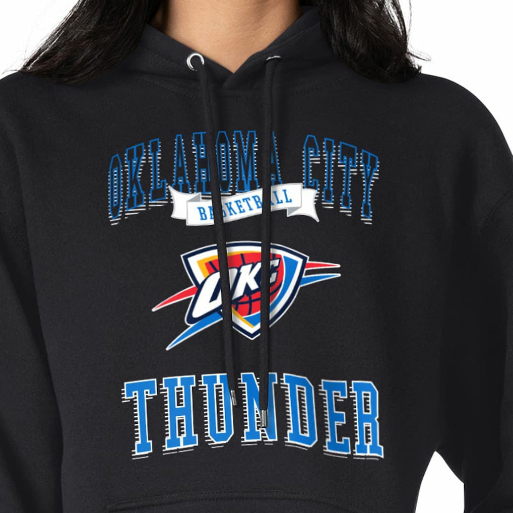 Black Oklahoma City Thunder G-III 4Her by Carl Banks Women's Graphic Fleece Pullover Hoodie | NBA