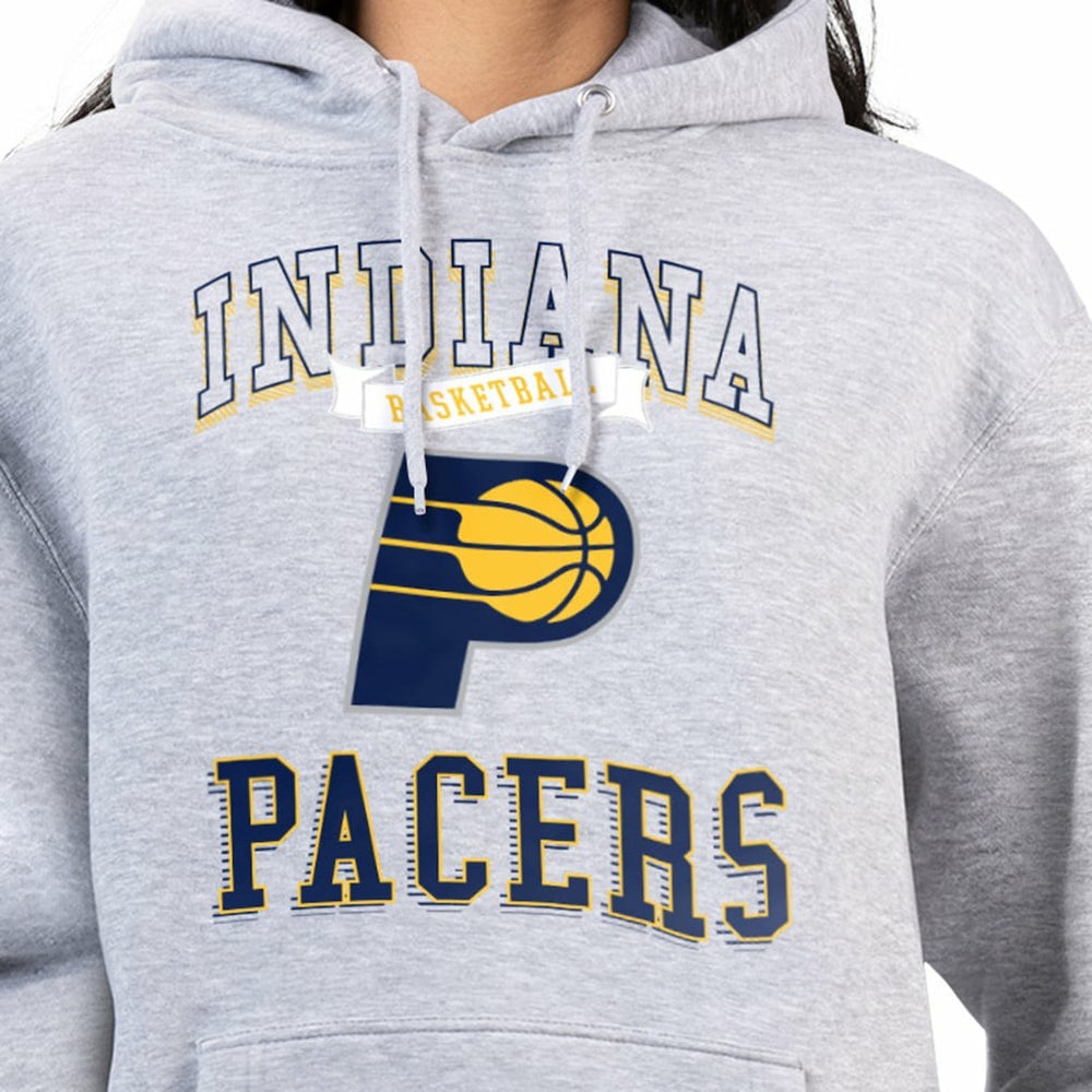 Heather Gray Indiana Pacers G-III 4Her by Carl Banks Women's Graphic Fleece Pullover Hoodie | NBA