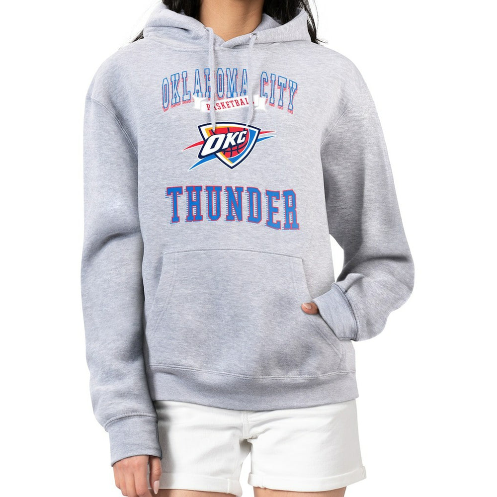 Heather Gray Oklahoma City Thunder G-III 4Her by Carl Banks Women's Graphic Fleece Pullover Hoodie | NBA