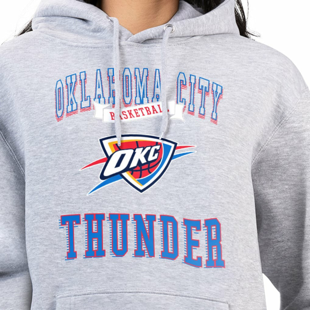Heather Gray Oklahoma City Thunder G-III 4Her by Carl Banks Women's Graphic Fleece Pullover Hoodie | NBA