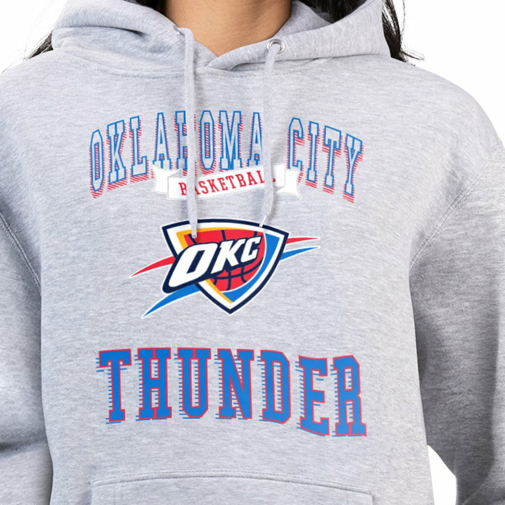 Heather Gray Oklahoma City Thunder G-III 4Her by Carl Banks Women's Graphic Fleece Pullover Hoodie | NBA