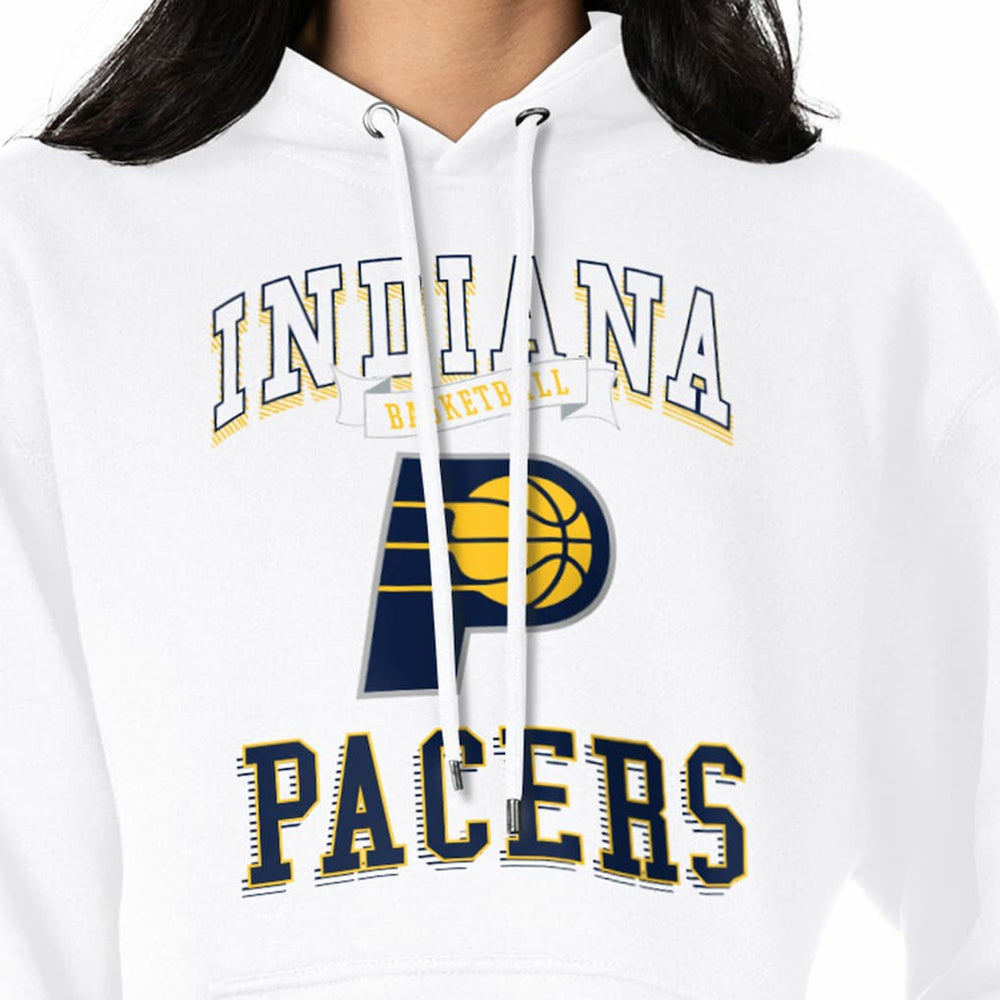 White Indiana Pacers G-III 4Her by Carl Banks Women's Graphic Fleece Pullover Hoodie | NBA