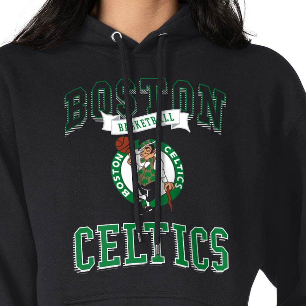 Black Boston Celtics G-III 4Her by Carl Banks Women's Graphic Fleece Pullover Hoodie | NBA