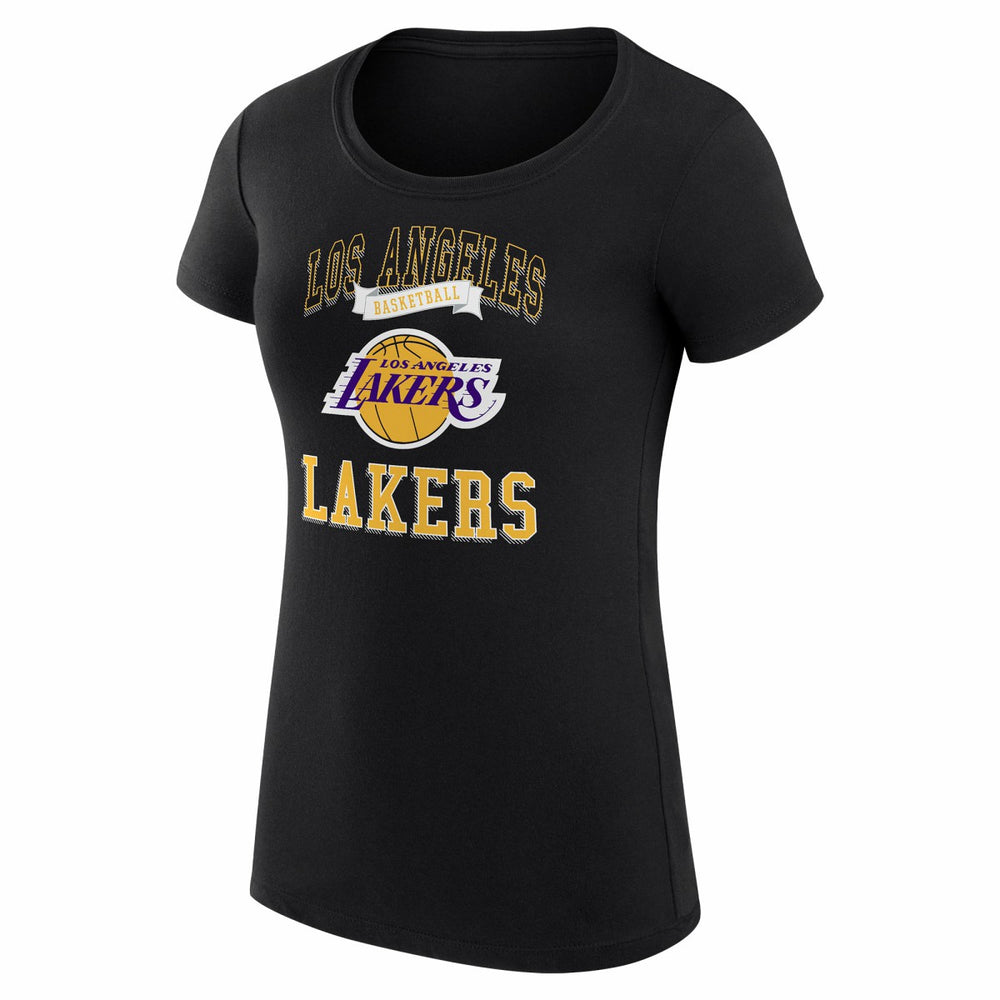 Black Los Angeles Lakers G-III 4Her by Carl Banks Women's Super-Slim Fit Lightweight Team Logo T-Shirt | NBA