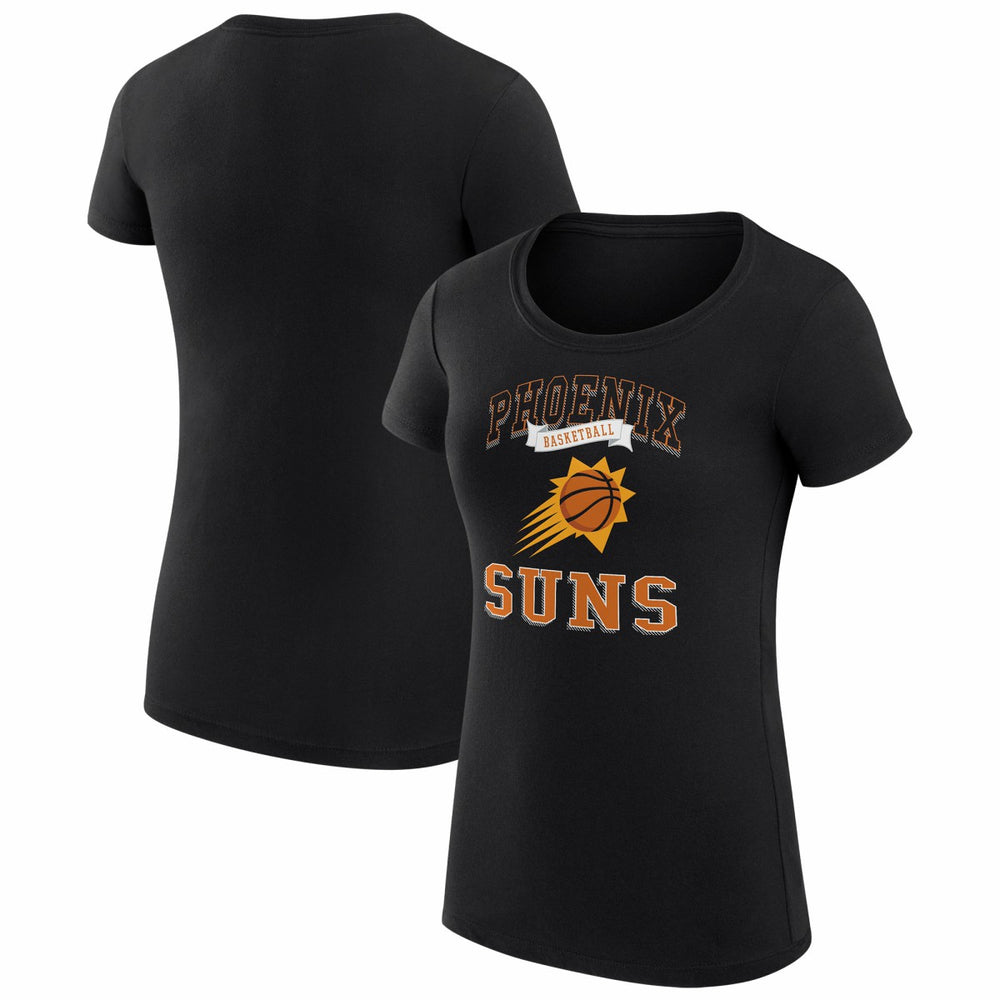 Black Phoenix Suns G-III 4Her by Carl Banks Women's Super-Slim Fit Lightweight Team Logo T-Shirt | NBA