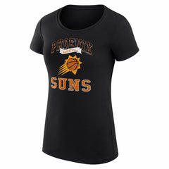 Black Phoenix Suns G-III 4Her by Carl Banks Women's Super-Slim Fit Lightweight Team Logo T-Shirt | NBA