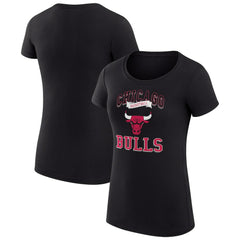 Black Chicago Bulls G-III 4Her by Carl Banks Women's Super-Slim Fit Lightweight Team Logo T-Shirt sale | NBA
