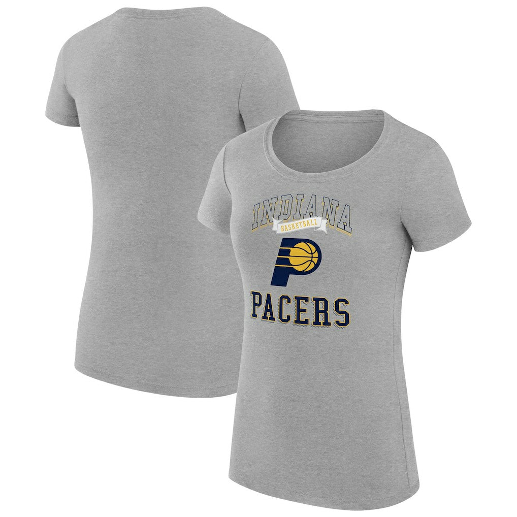 Heather Gray Indiana Pacers G-III 4Her by Carl Banks Women's Super-Slim Fit Lightweight Team Logo T-Shirt | NBA