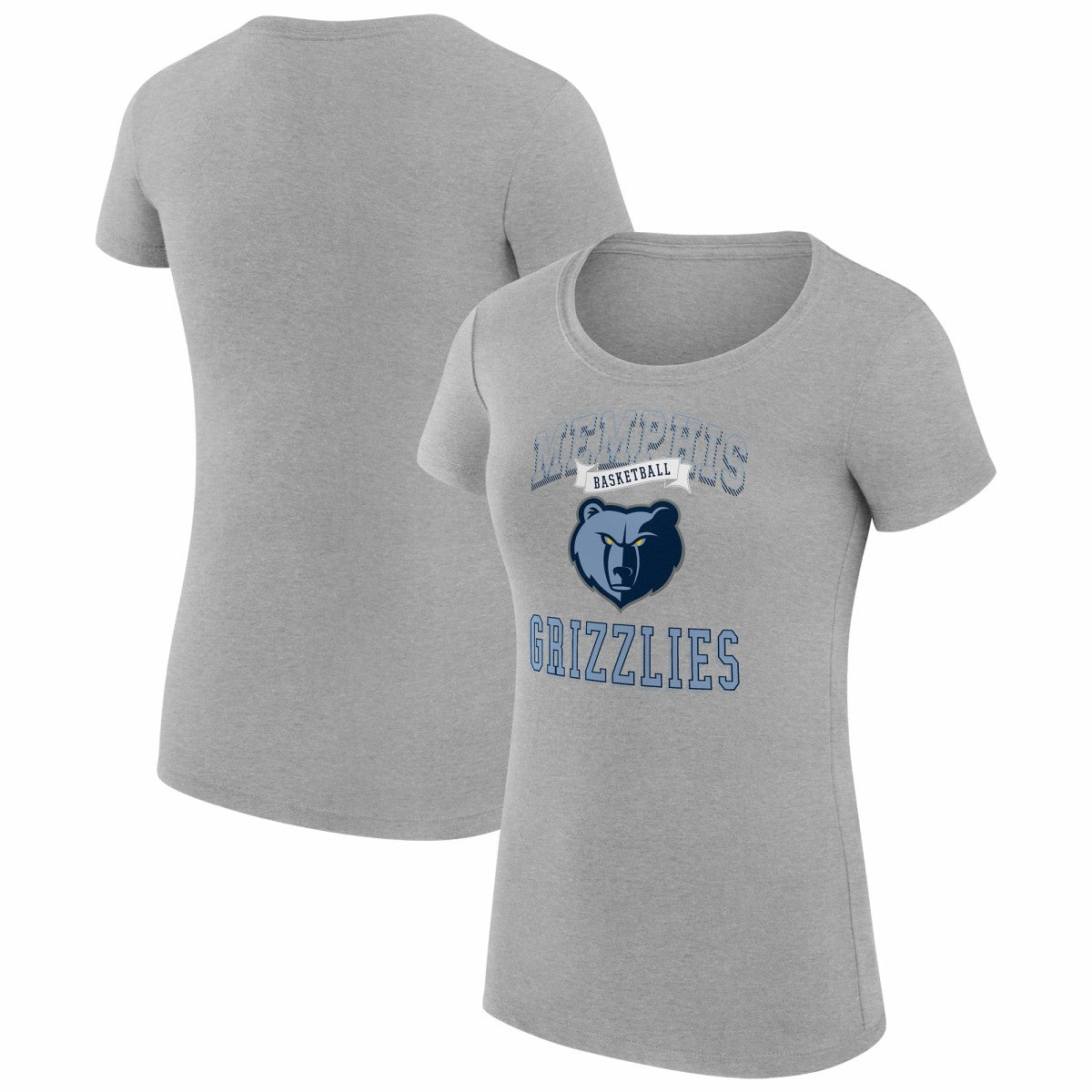 Heather Gray Memphis Grizzlies G-III 4Her by Carl Banks Women's Super-Slim Fit Lightweight Team Logo T-Shirt | NBA