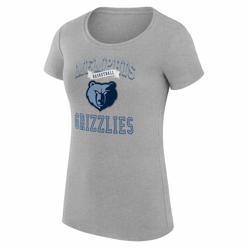 Heather Gray Memphis Grizzlies G-III 4Her by Carl Banks Women's Super-Slim Fit Lightweight Team Logo T-Shirt | NBA
