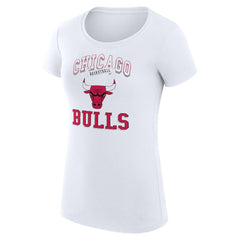 White Chicago Bulls G-III 4Her by Carl Banks Women's Super-Slim Fit Lightweight Team Logo T-Shirt sale | NBA