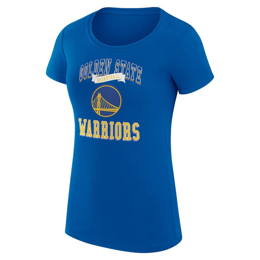 Royal Golden State Warriors G-III 4Her by Carl Banks Women's Super-Slim Fit Lightweight Team Logo T-Shirt sale | NBA