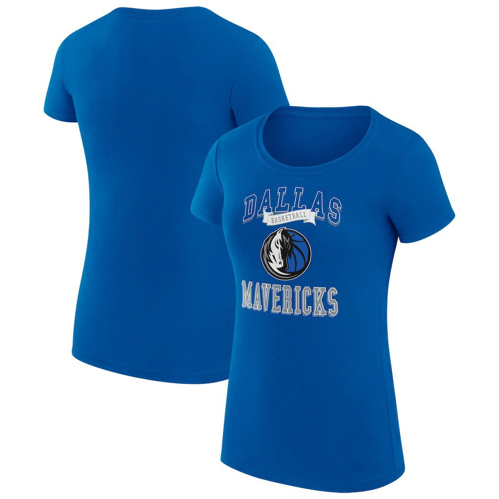 Blue Dallas Mavericks G-III 4Her by Carl Banks Women's Super-Slim Fit Lightweight Team Logo T-Shirt sale | NBA