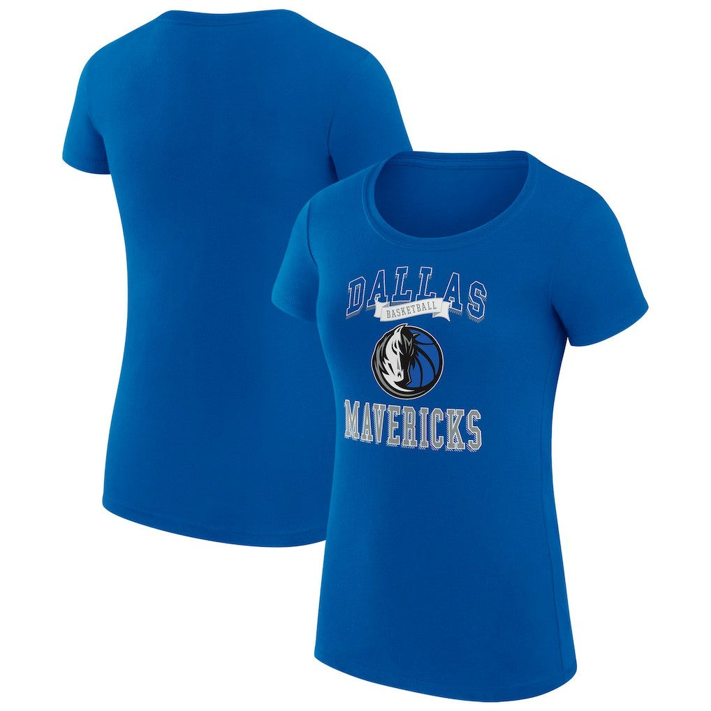 Blue Dallas Mavericks G-III 4Her by Carl Banks Women's Super-Slim Fit Lightweight Team Logo T-Shirt sale | NBA