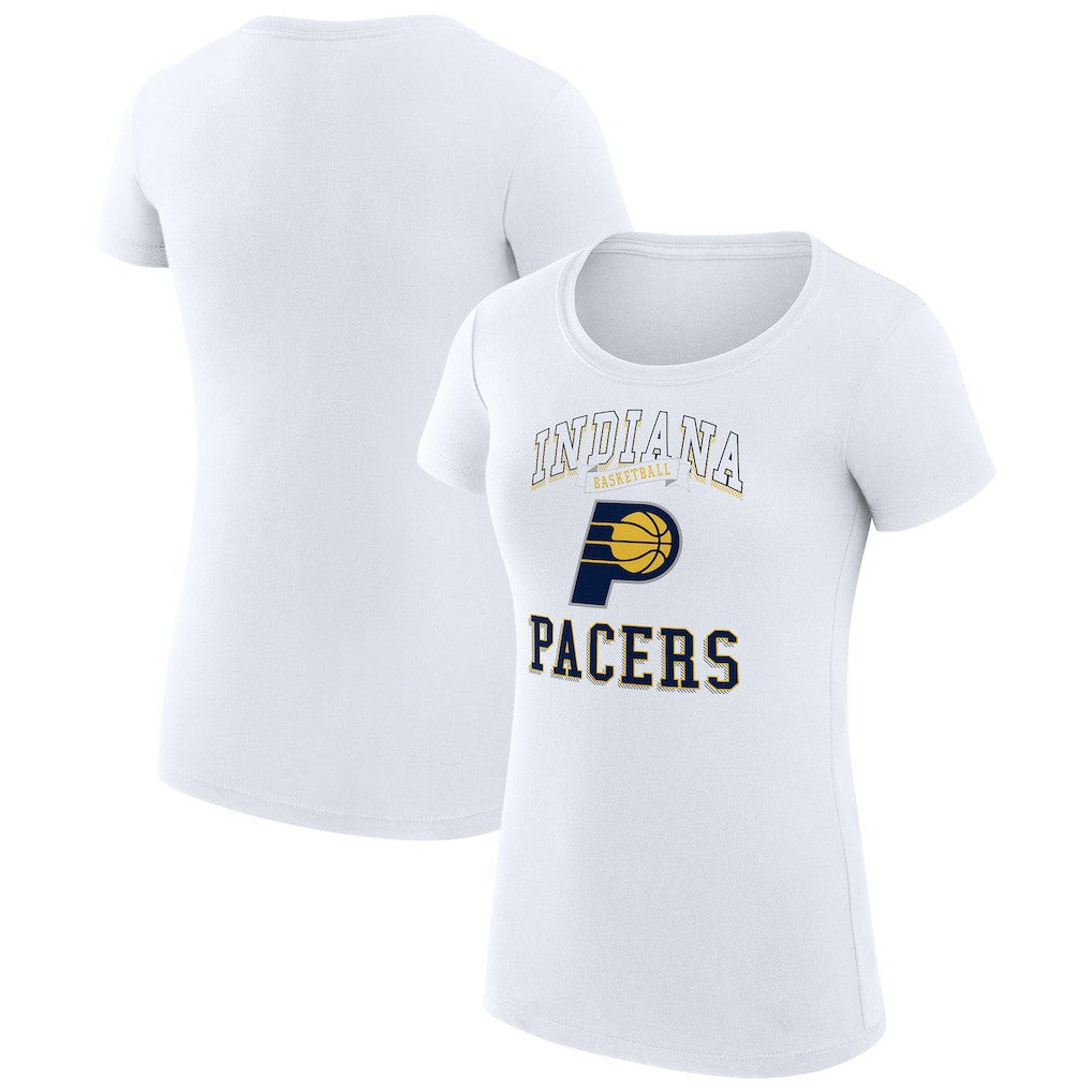 White Indiana Pacers G-III 4Her by Carl Banks Women's Super-Slim Fit Lightweight Team Logo T-Shirt | NBA