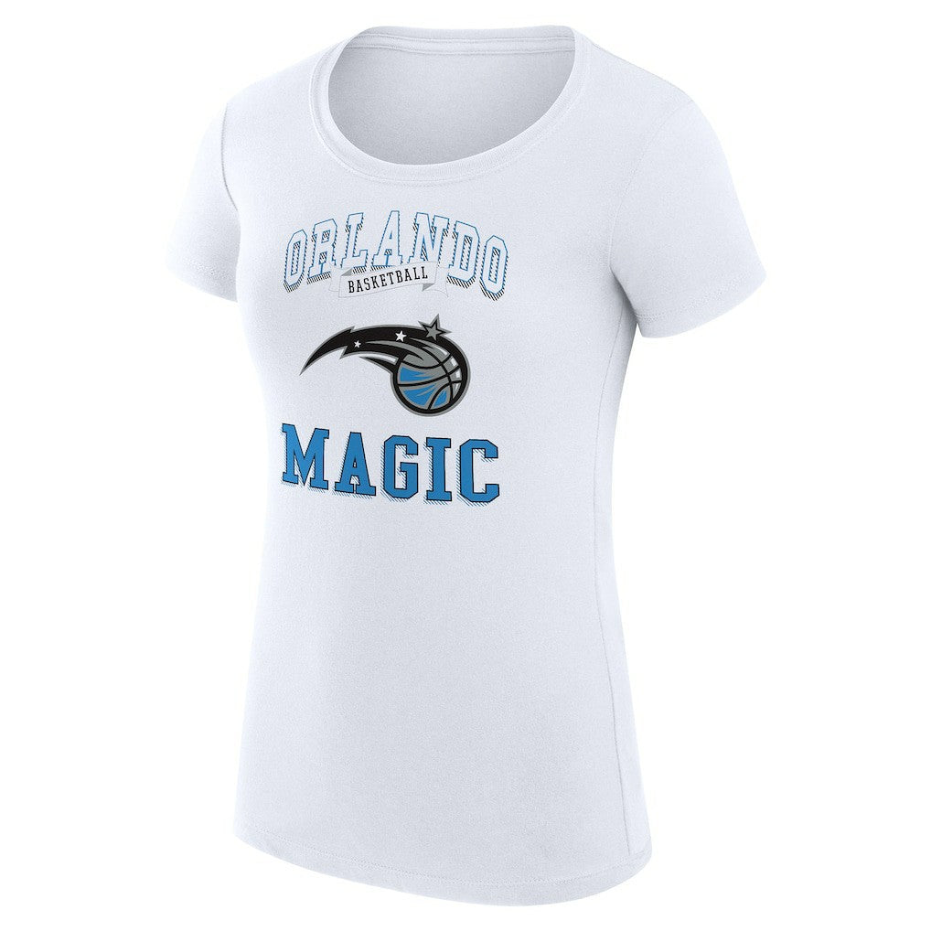 White Orlando Magic G-III 4Her by Carl Banks Women's Super-Slim Fit Lightweight Team Logo T-Shirt sale | NBA
