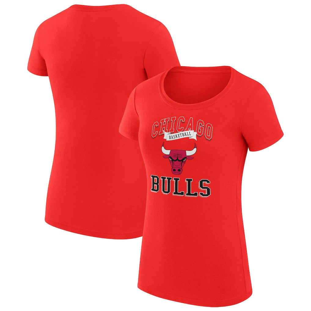 Red Chicago Bulls G-III 4Her by Carl Banks Women's Super-Slim Fit Lightweight Team Logo T-Shirt sale | NBA