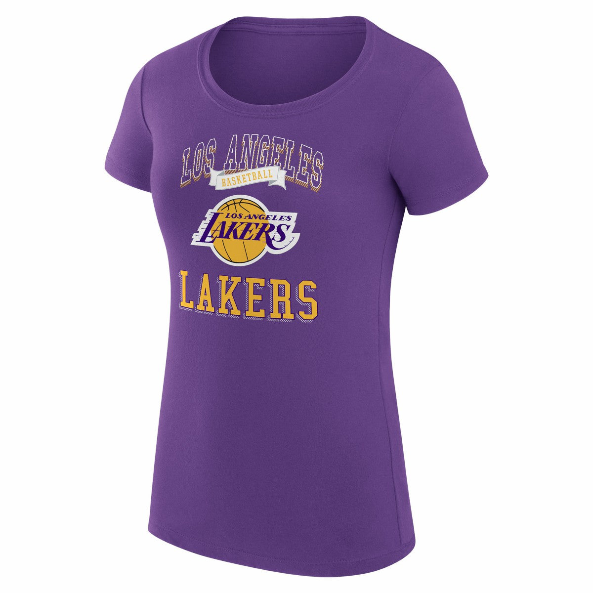 Purple Los Angeles Lakers G-III 4Her by Carl Banks Women's Super-Slim Fit Lightweight Team Logo T-Shirt | NBA