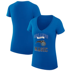 Blue Orlando Magic G-III 4Her by Carl Banks Women's Super-Slim Fit Lightweight Team Logo V-Neck T-Shirt | NBA