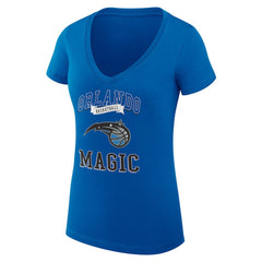 Blue Orlando Magic G-III 4Her by Carl Banks Women's Super-Slim Fit Lightweight Team Logo V-Neck T-Shirt | NBA