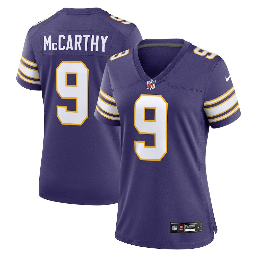 Minnesota Vikings J.J. McCarthy  Women's 2nd Alternate Player Game Jersey | NFL Near me