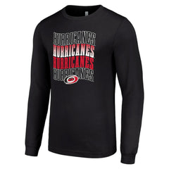 Carolina Hurricanes Starter Four Team Name Logo Long Sleeve Graphic T-Shirt -  NHL T-shirts