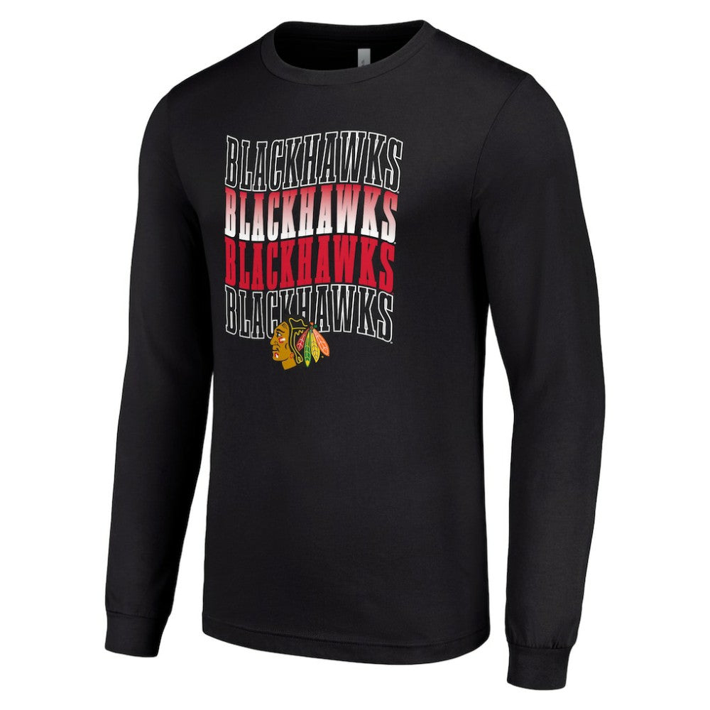Chicago Blackhawks Starter Four Team Name Logo Long Sleeve Graphic T-Shirt -  NHL T-shirts