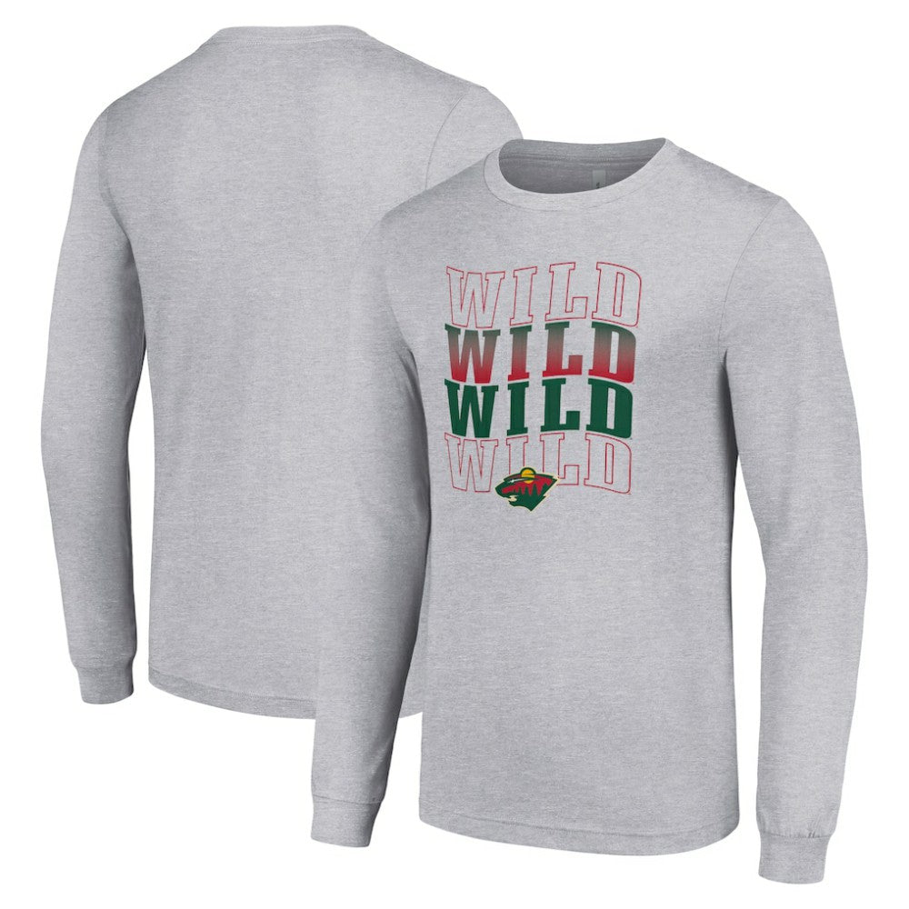 Minnesota Wild Starter Four Team Name Logo Long Sleeve Graphic T-Shirt -  NHL T-shirts