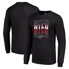 Minnesota Wild Starter Four Team Name Logo Long Sleeve Graphic T-Shirt -  NHL T-shirts