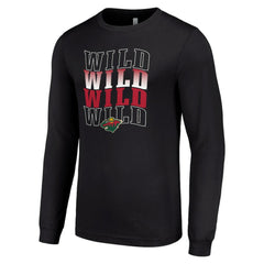 Minnesota Wild Starter Four Team Name Logo Long Sleeve Graphic T-Shirt -  NHL T-shirts
