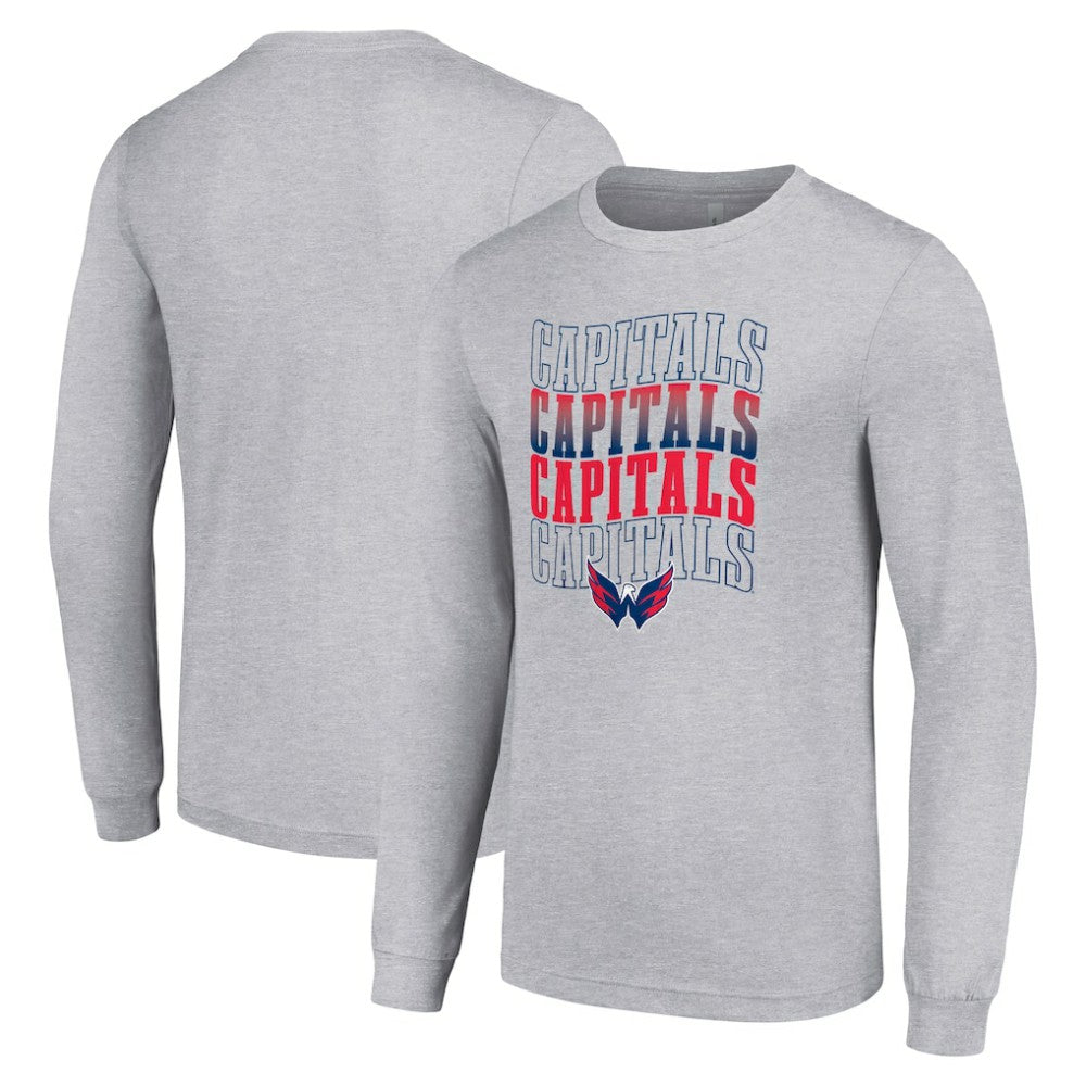 Washington Capitals Starter Four Team Name Logo Long Sleeve Graphic T-Shirt -  NHL T-shirts