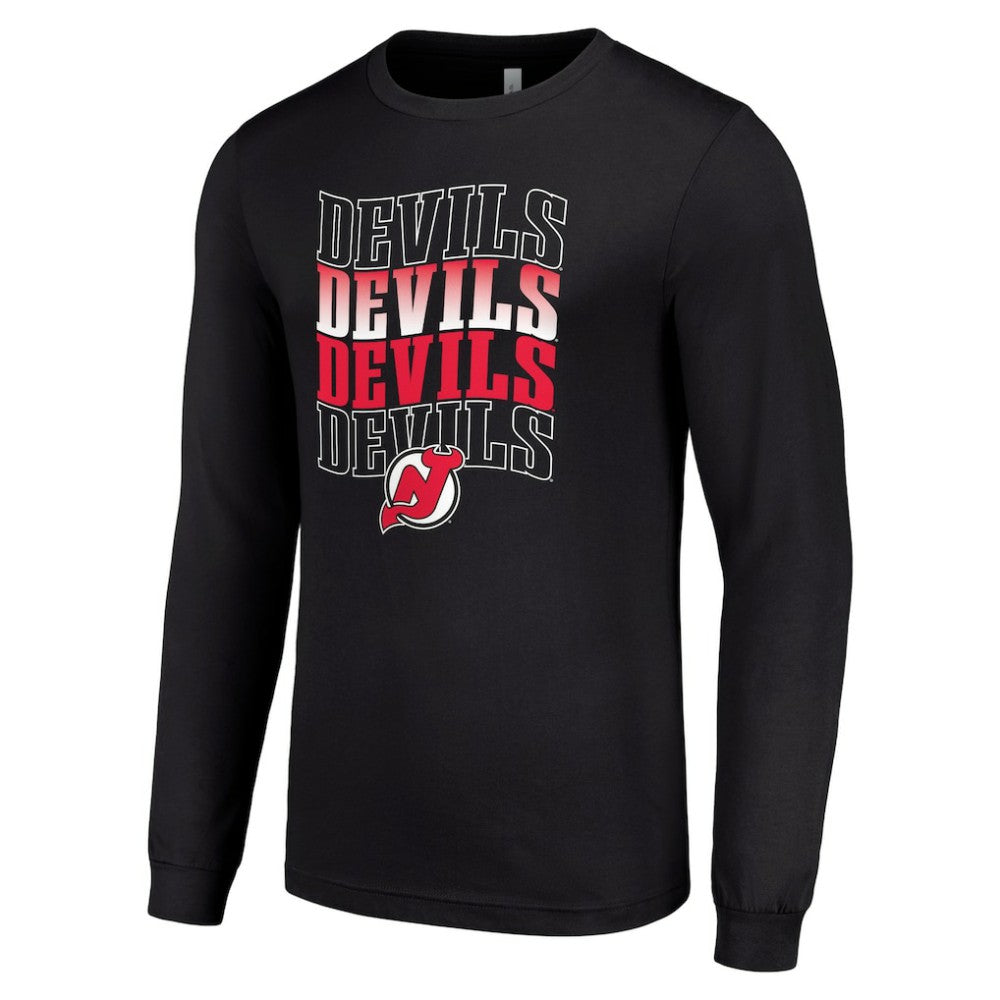 New Jersey Devils Starter Four Team Name Logo Long Sleeve Graphic T-Shirt -  NHL T-shirts