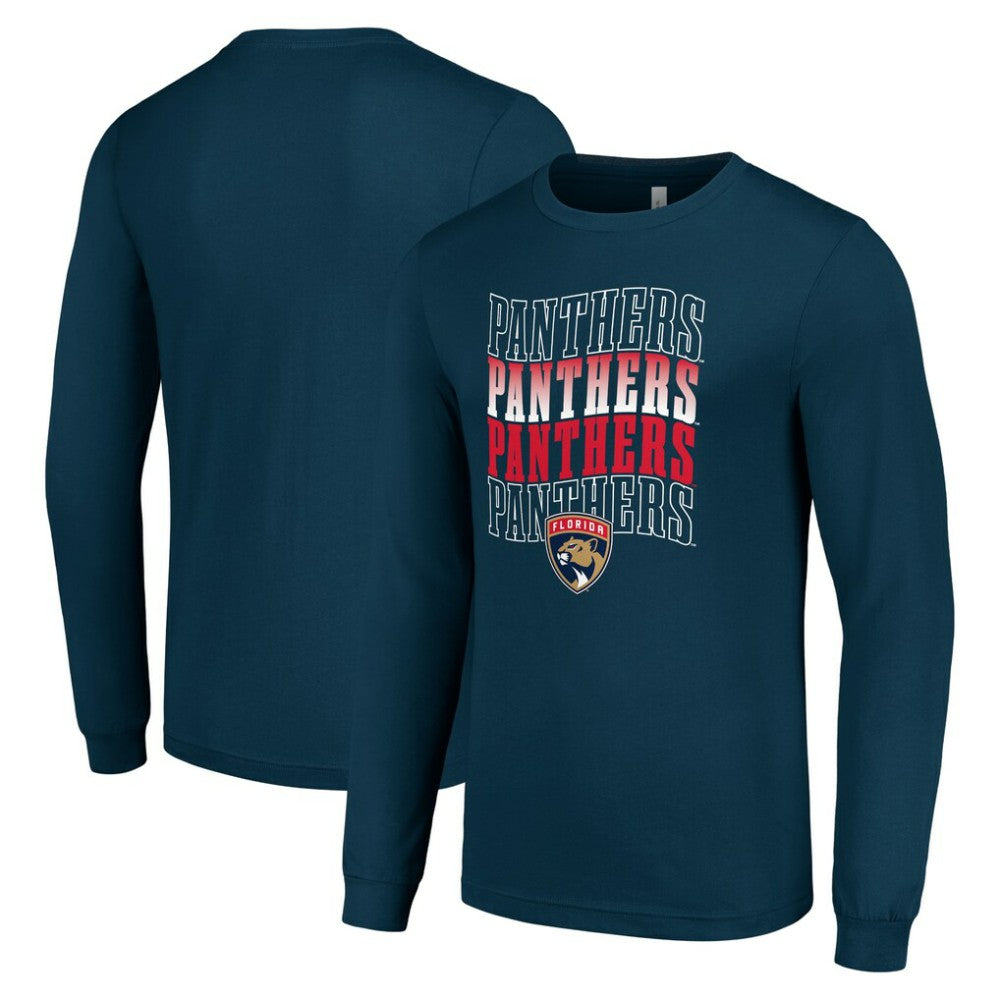 Florida Panthers Starter Four Team Name Logo Long Sleeve Graphic T-Shirt -  NHL T-shirts