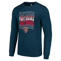 Florida Panthers Starter Four Team Name Logo Long Sleeve Graphic T-Shirt -  NHL T-shirts