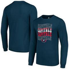 Washington Capitals Starter Four Team Name Logo Long Sleeve Graphic T-Shirt -  NHL T-shirts