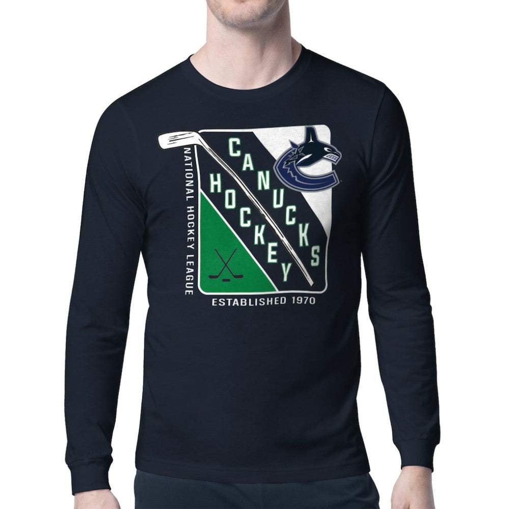 Vancouver Canucks Starter Shield Long Sleeve Graphic T-Shirt -  NHL T-shirts