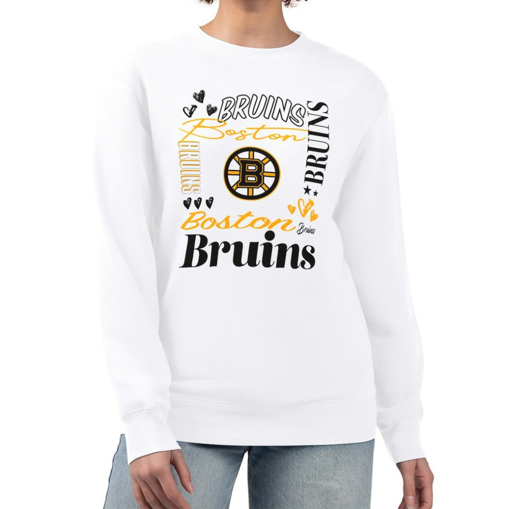 Boston Bruins G-III 4Her by Carl Banks Women's Collage Graphic Fleece Long Sleeve Pullover Sweatshirt -  NHL Sweatshirts