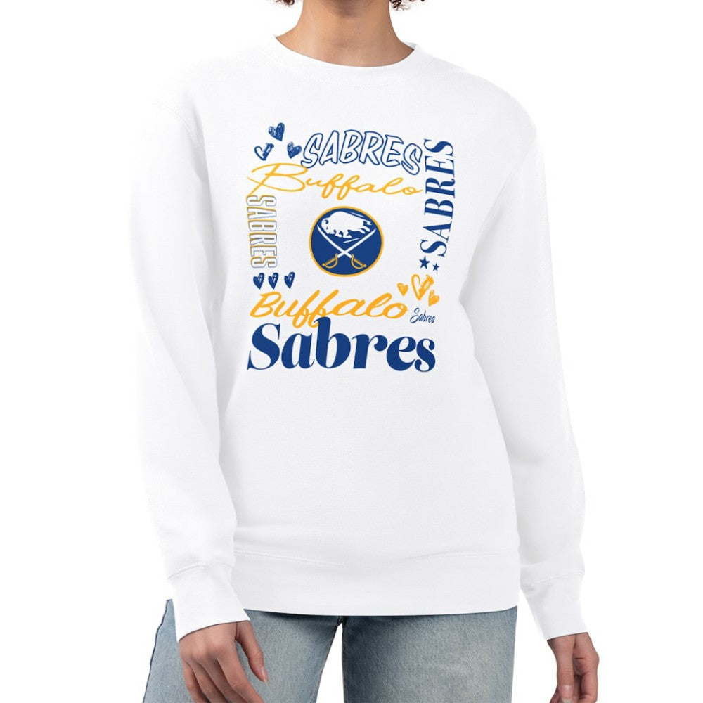 Buffalo Sabres G-III 4Her by Carl Banks Women's Collage Graphic Fleece Long Sleeve Pullover Sweatshirt -  NHL Sweatshirts