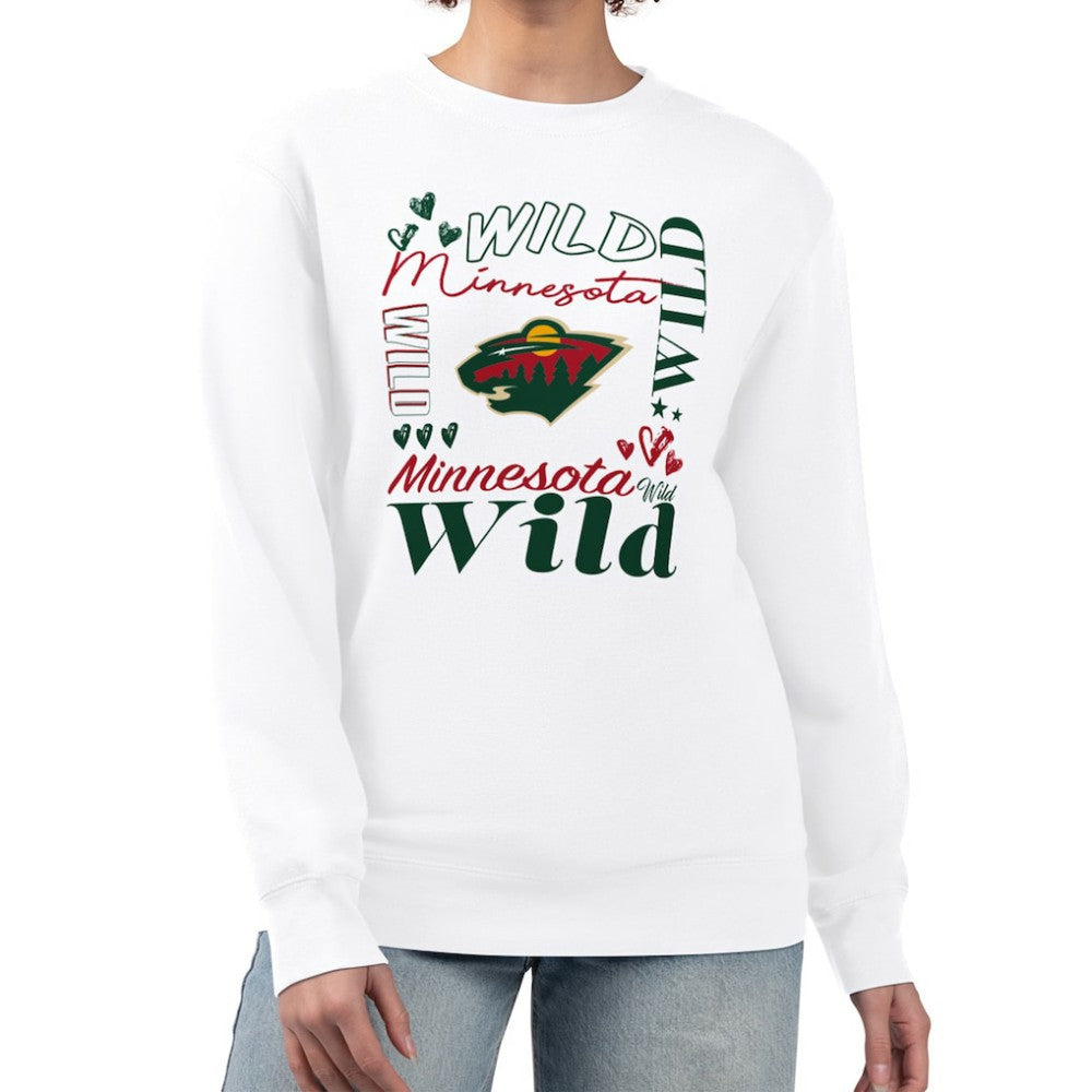 Minnesota Wild G-III 4Her by Carl Banks Women's Collage Graphic Fleece Long Sleeve Pullover Sweatshirt -  NHL Sweatshirts