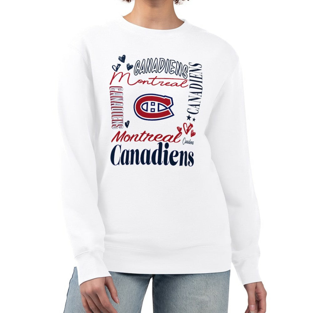 Montreal Canadiens G-III 4Her by Carl Banks Women's Collage Graphic Fleece Long Sleeve Pullover Sweatshirt -  NHL Sweatshirts