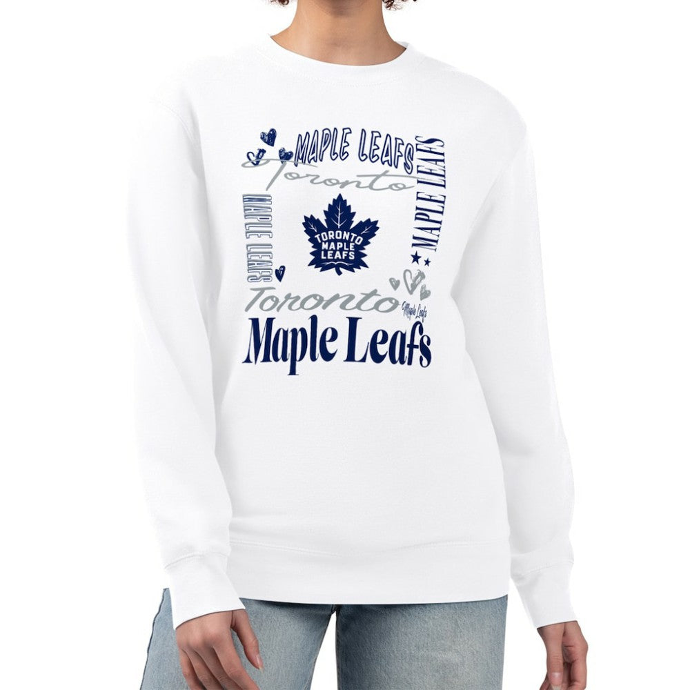 Toronto Maple Leafs G-III 4Her by Carl Banks Women's Collage Graphic Fleece Long Sleeve Pullover Sweatshirt -  NHL Sweatshirts