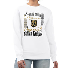 Vegas Golden Knights G-III 4Her by Carl Banks Women's Collage Graphic Fleece Long Sleeve Pullover Sweatshirt -  NHL Sweatshirts