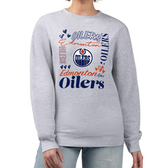 Edmonton Oilers G-III 4Her by Carl Banks Women's Collage Graphic Fleece Long Sleeve Pullover Sweatshirt -  NHL Sweatshirts
