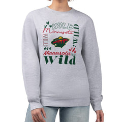 Minnesota Wild G-III 4Her by Carl Banks Women's Collage Graphic Fleece Long Sleeve Pullover Sweatshirt -  NHL Sweatshirts