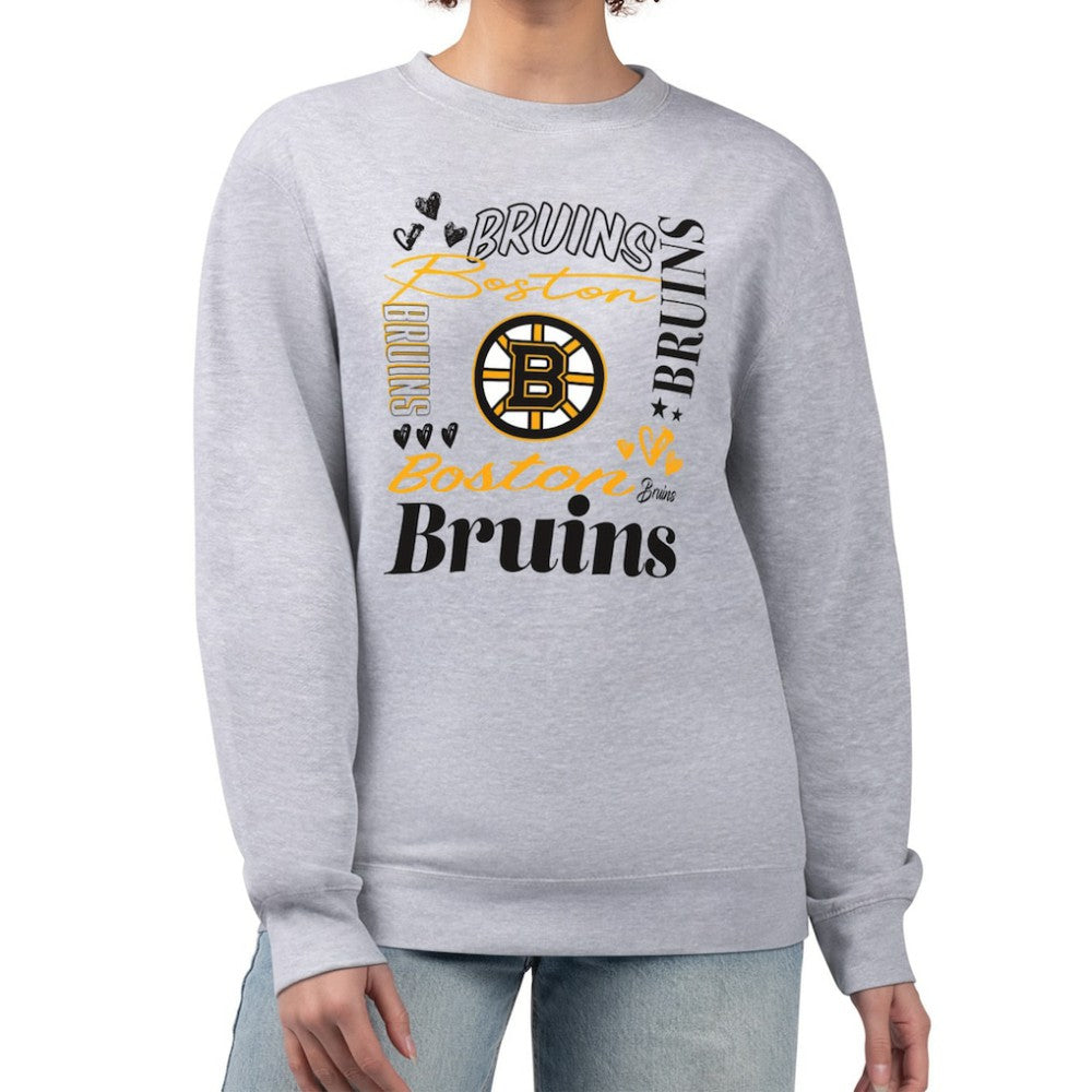 Boston Bruins G-III 4Her by Carl Banks Women's Collage Graphic Fleece Long Sleeve Pullover Sweatshirt -  NHL Sweatshirts