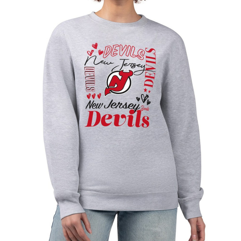 New Jersey Devils G-III 4Her by Carl Banks Women's Collage Graphic Fleece Long Sleeve Pullover Sweatshirt -  NHL Sweatshirts