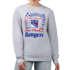 New York Rangers G-III 4Her by Carl Banks Women's Collage Graphic Fleece Long Sleeve Pullover Sweatshirt -  NHL Sweatshirts