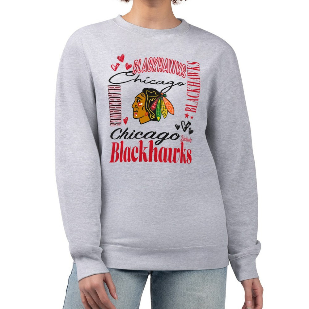 Chicago Blackhawks G-III 4Her by Carl Banks Women's Collage Graphic Fleece Long Sleeve Pullover Sweatshirt -  NHL Sweatshirts